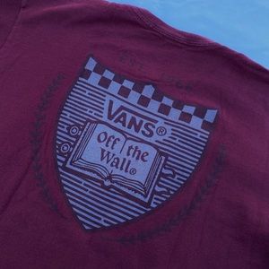 Maroon Vans tee
